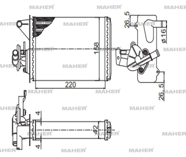Fiat Uno Kalorifer Radyatörü Radyatör Uno Mekanik OEM 5955358